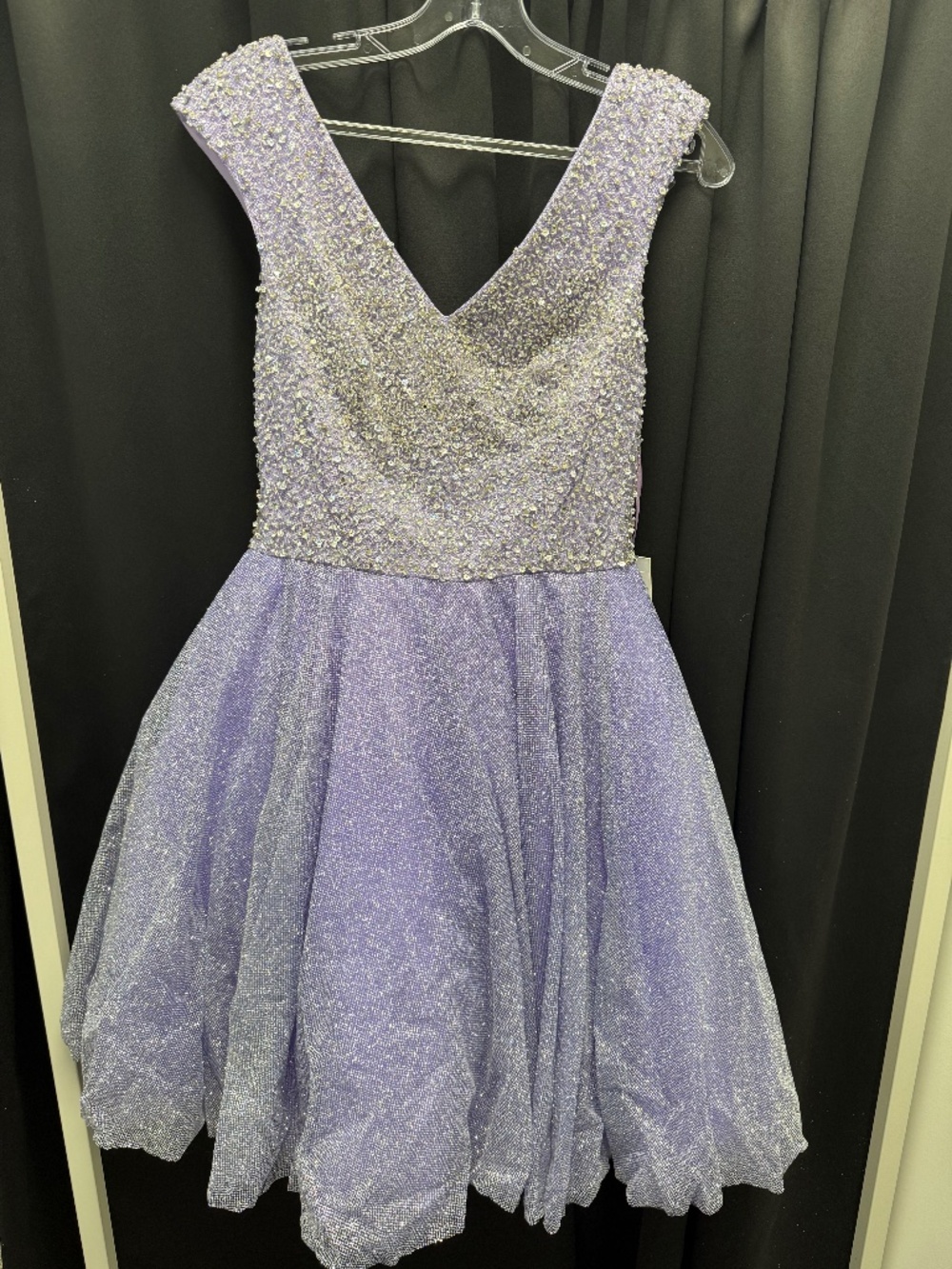 NWT Jovani K04446 Lilac Embellished Bodice V Neck Girls Dress